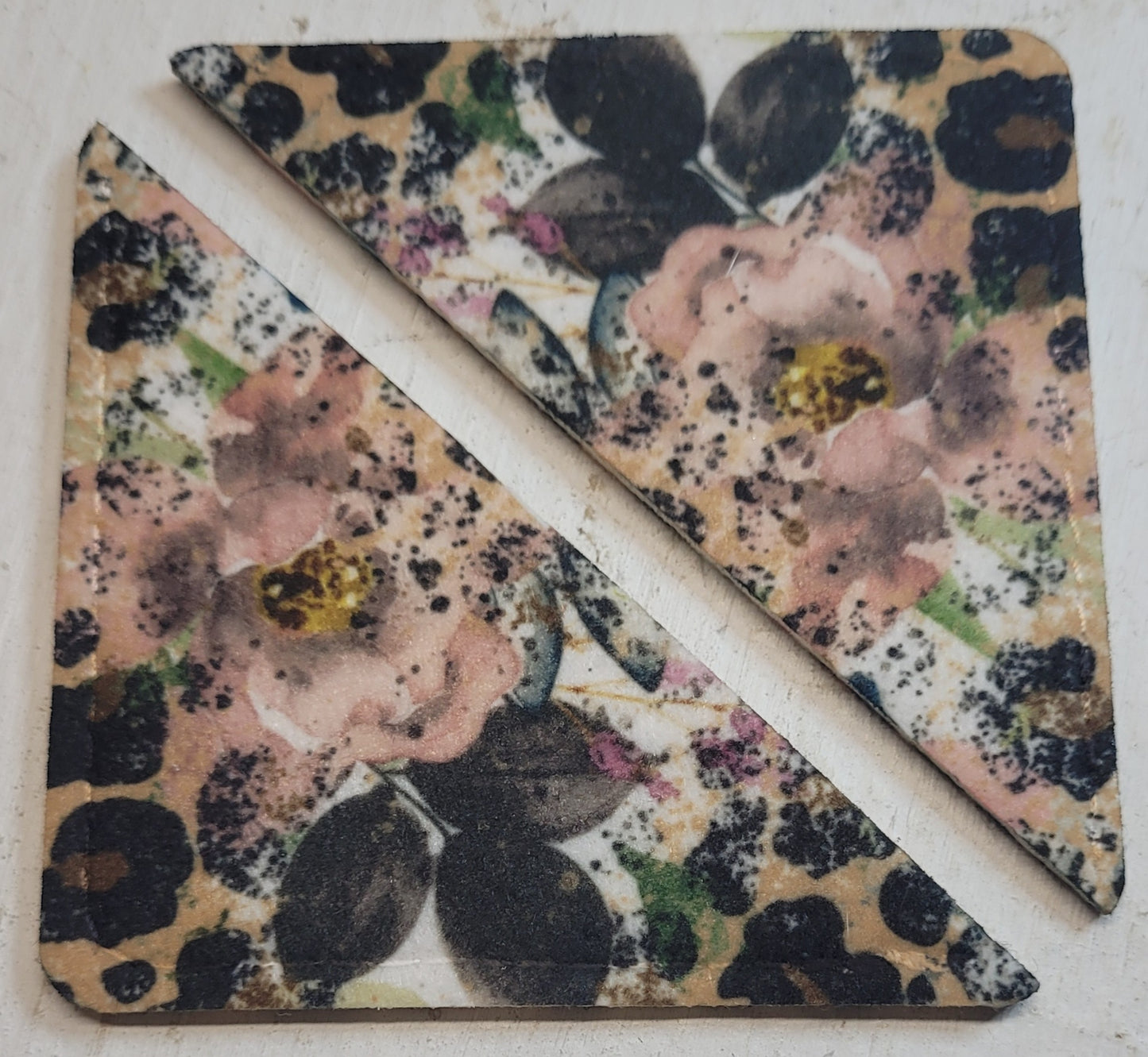 Set of Two Leopard Rose Corner Book Marks