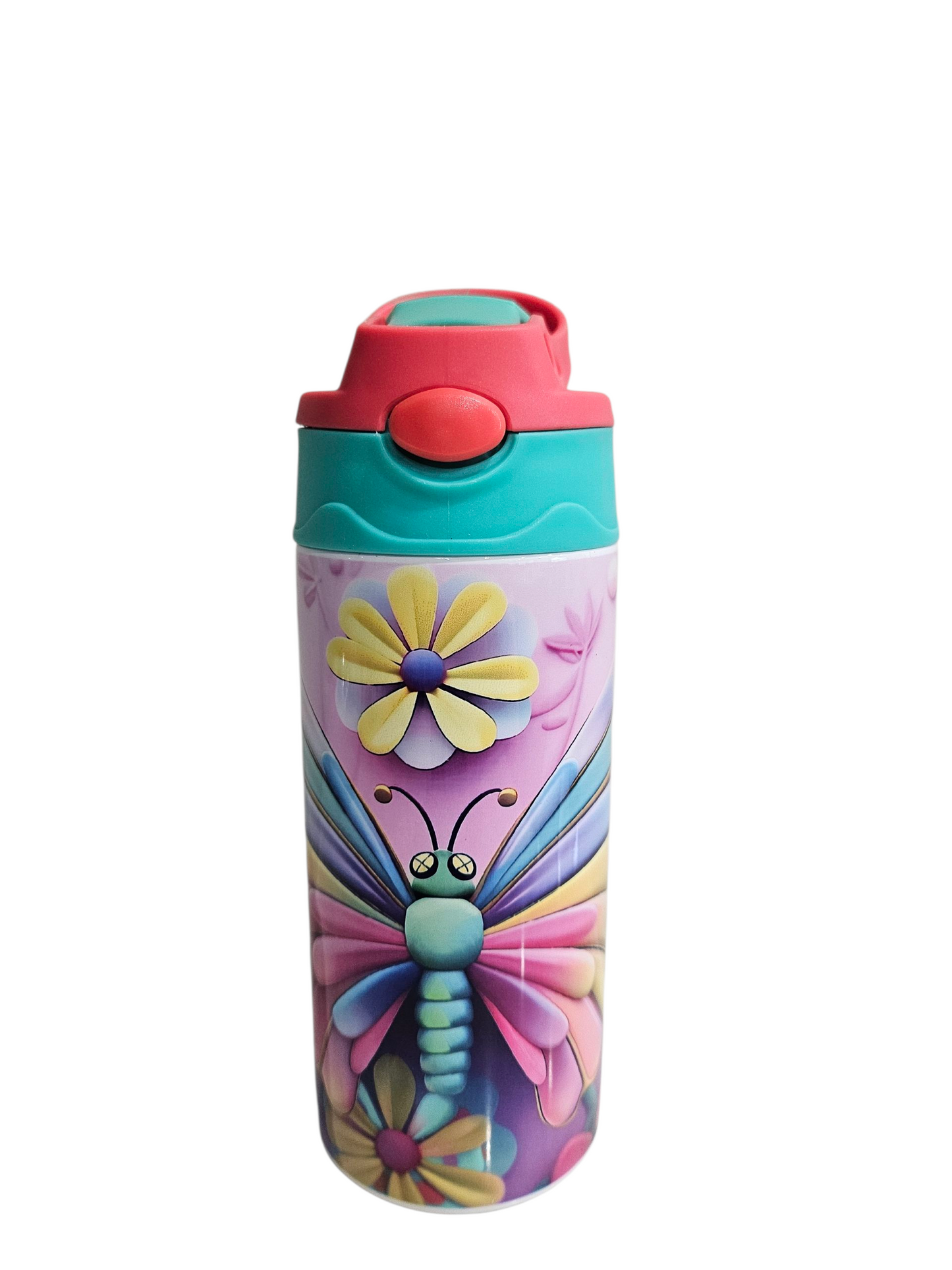 3D Colorful Butterfly 12 oz. Flip Top Tumbler