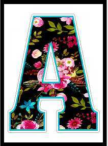 Floral Print Alphabet Letters