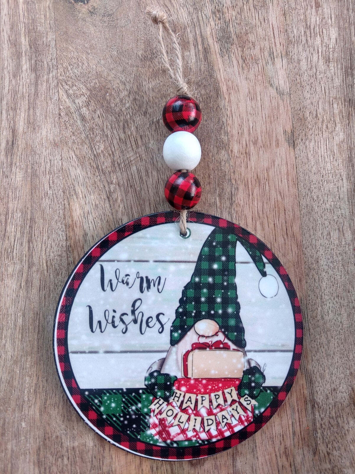 Warm Wishes Gnome Beaded Ornament