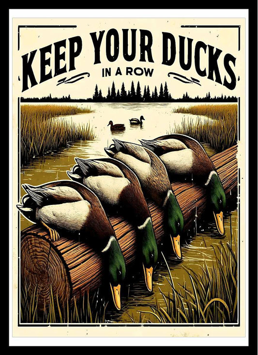 Keep Your Ducks In A Row Vinyl Decal-Two sizes