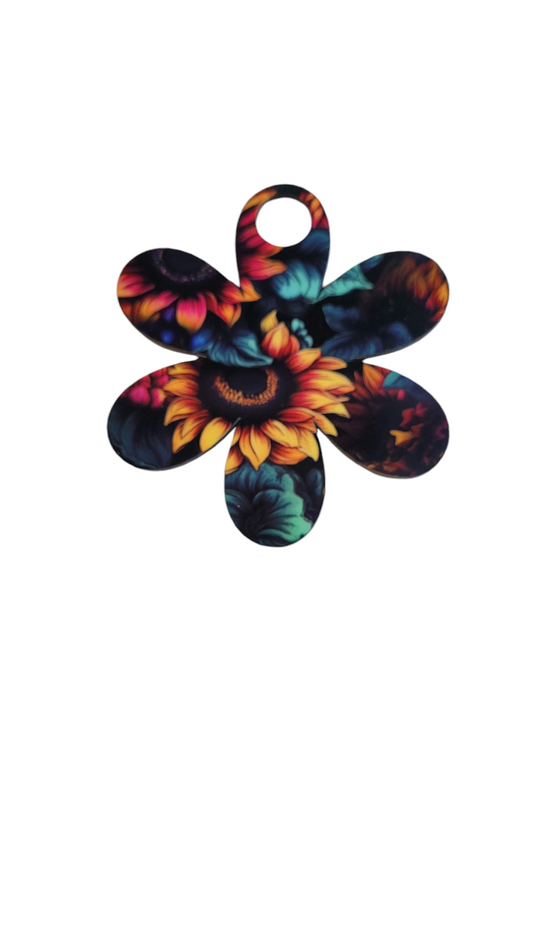 40 oz.  Moody Sunflower Floral sublimation Topper