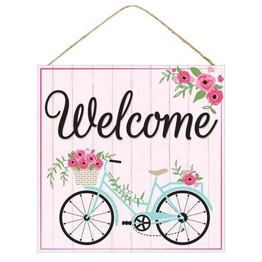 10" Welcome  Bicycle Sign