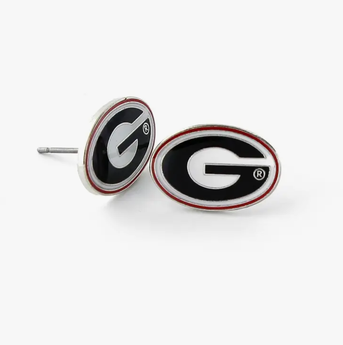 NCAA Georgia Bulldogs Logo Post Earrings