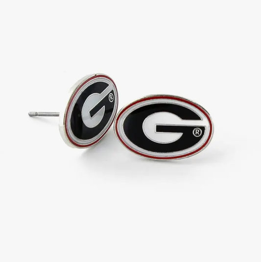 NCAA Georgia Bulldogs Logo Post Earrings