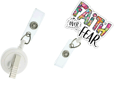 Large Faith Over Fear Badge Reel
