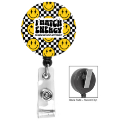 Checkered Fun I Match Energy  Badge Reel