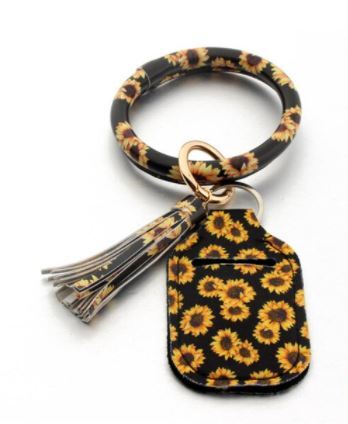 Sunflower Bracelet KC w/ Hand Sanitizer