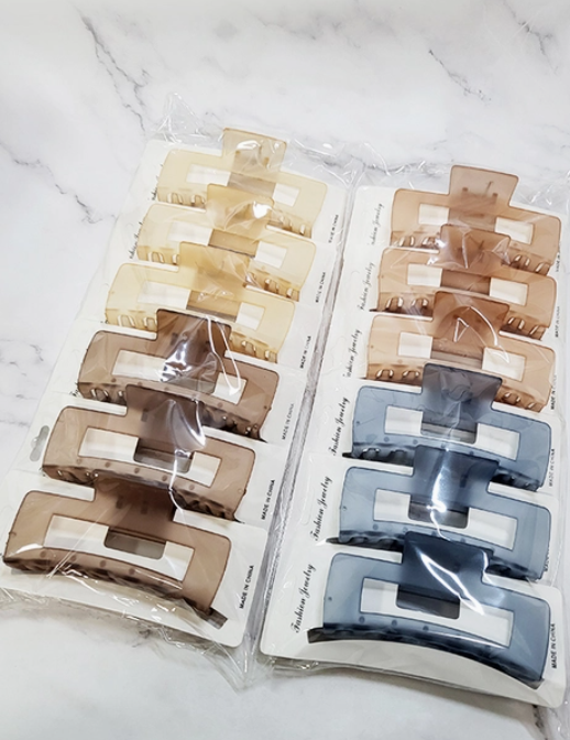 Boho Matte Color Hair Jaw Clip