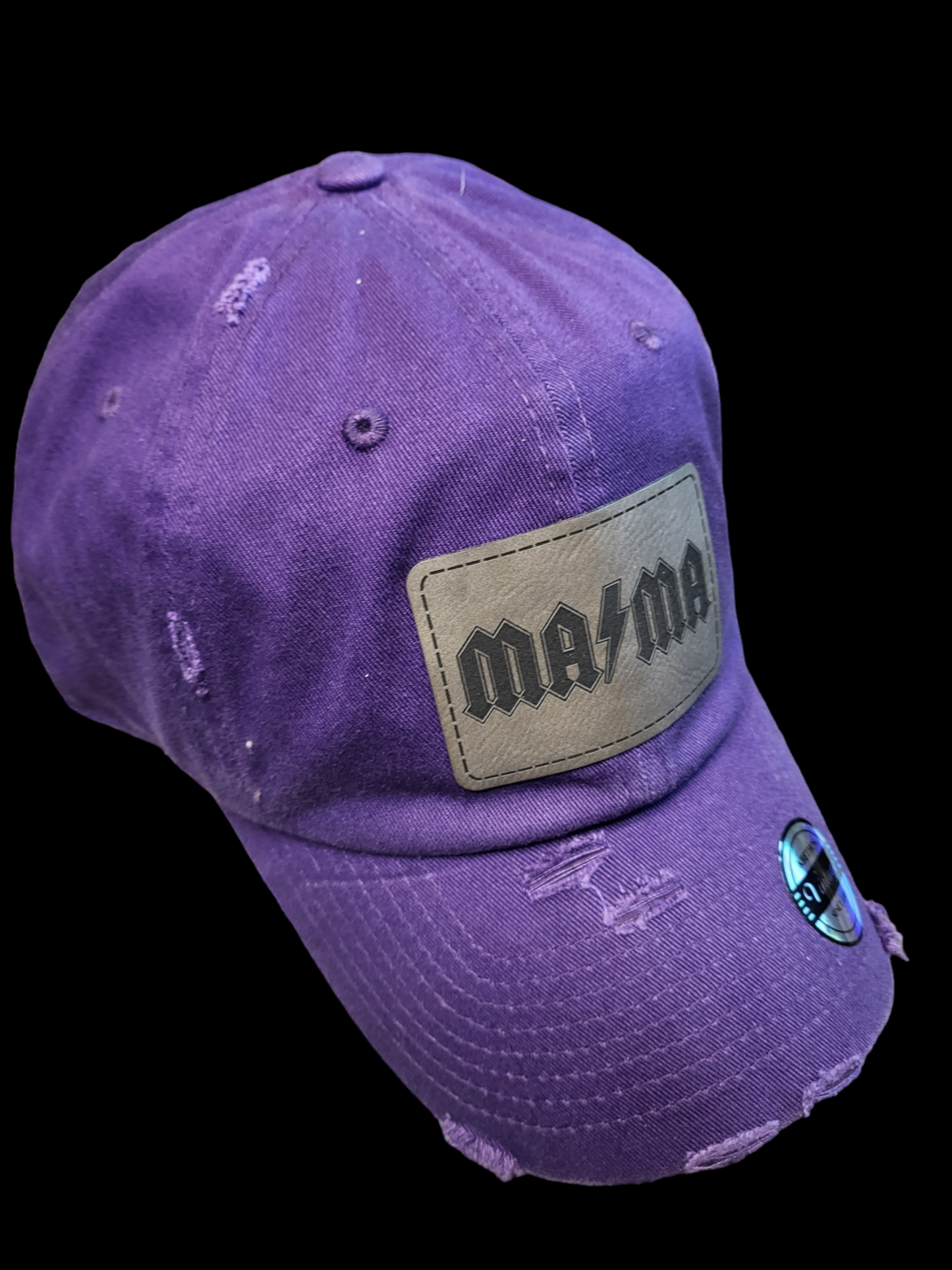 MAMA Lightning Leather Patch  Ball Cap