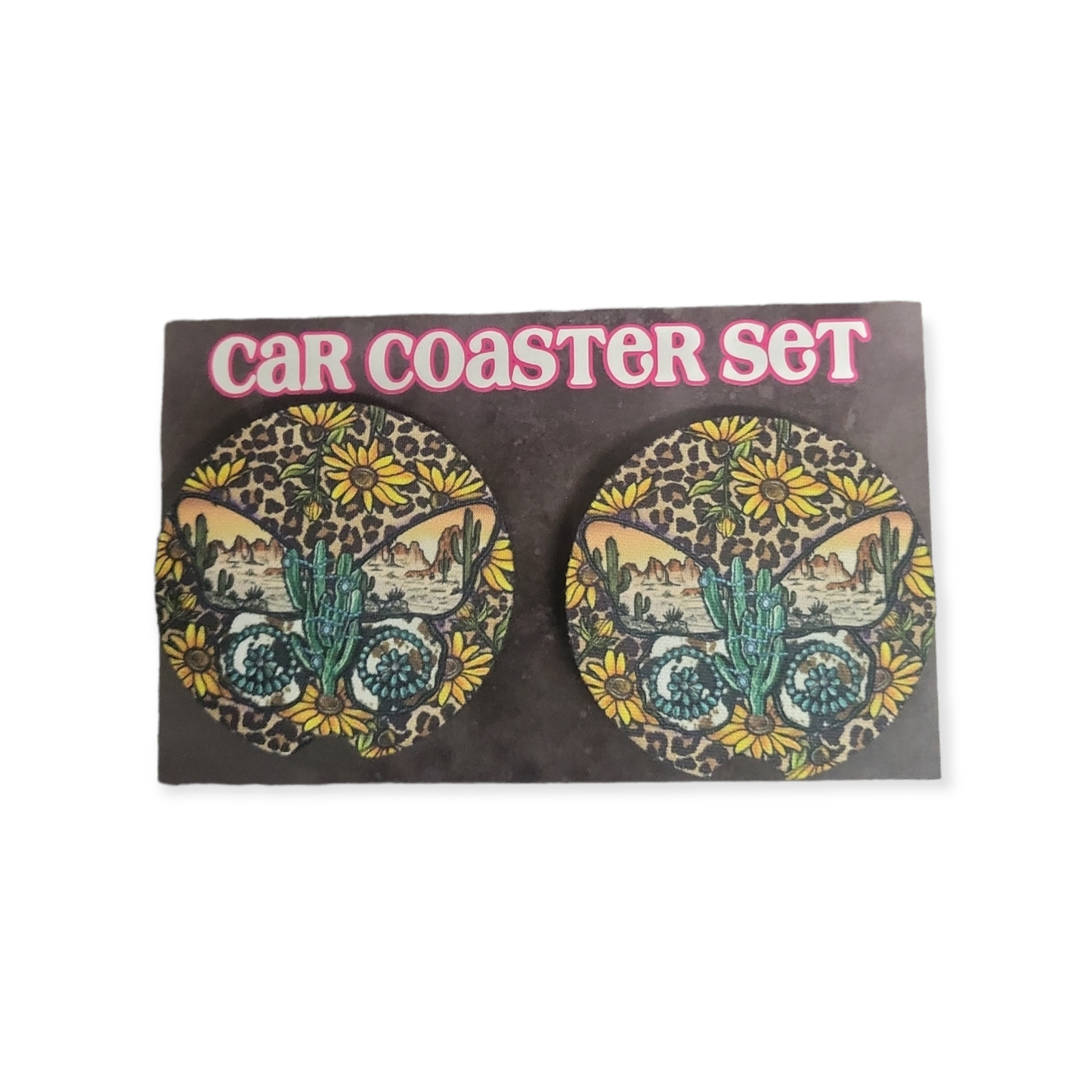 Butterfly Cactus Car Coasters