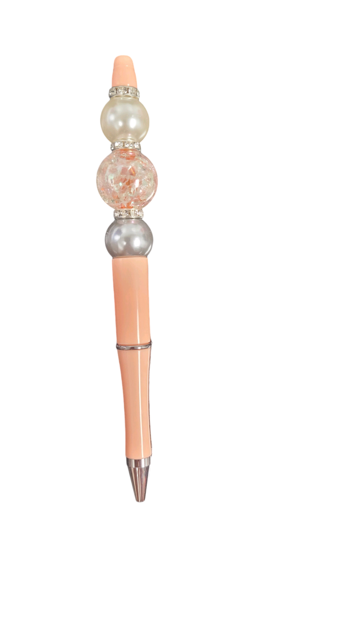 Peach Frost Beaded Pen