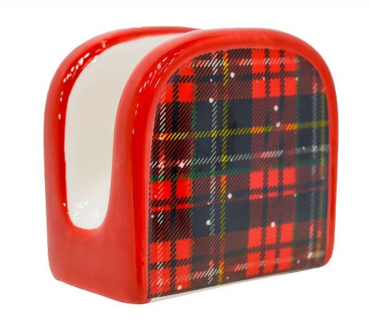 Christmas Stoneware Napkin Holder
