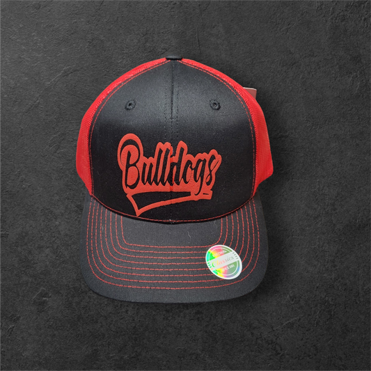 Bulldogs Puff Vinyl Red &Black Ball Cap