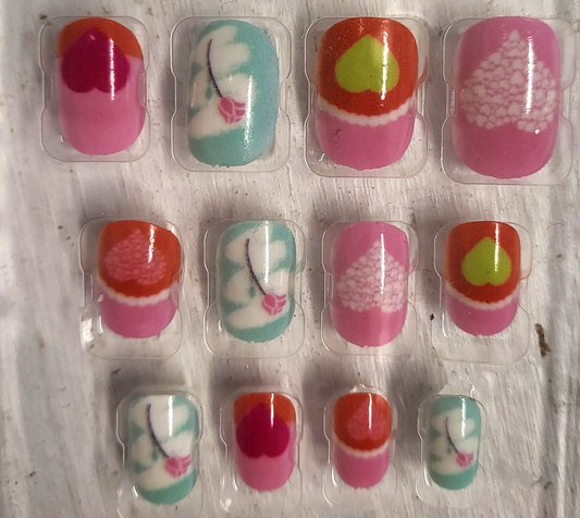 Pink & Mint Children's  Nails