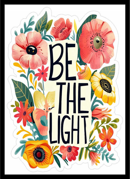 Floral Be The Light  Vinyl Decal