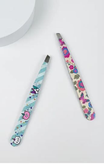 Floral Or Cute Frenchie Eyebrow Tweezers