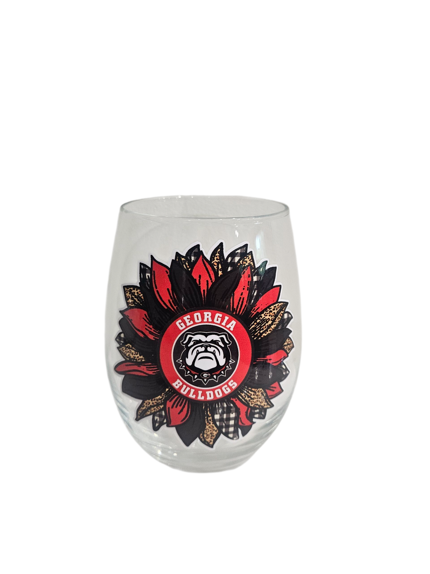 Sports Zebra Sunflower Stemless Wine Glasses
