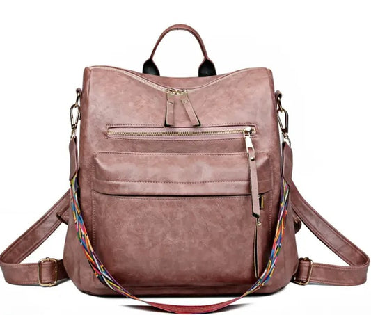 Pink Handbag Convertible Back Pack
