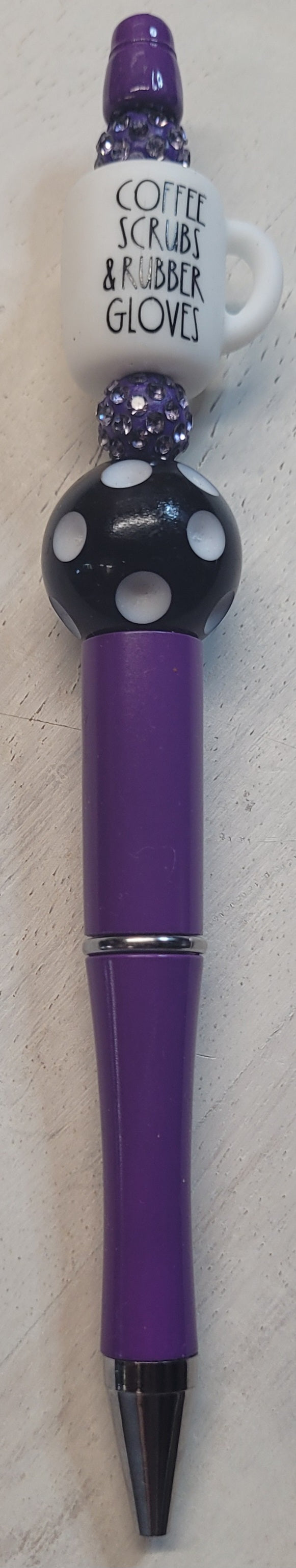 Royal Plum Delight Beaded Pen