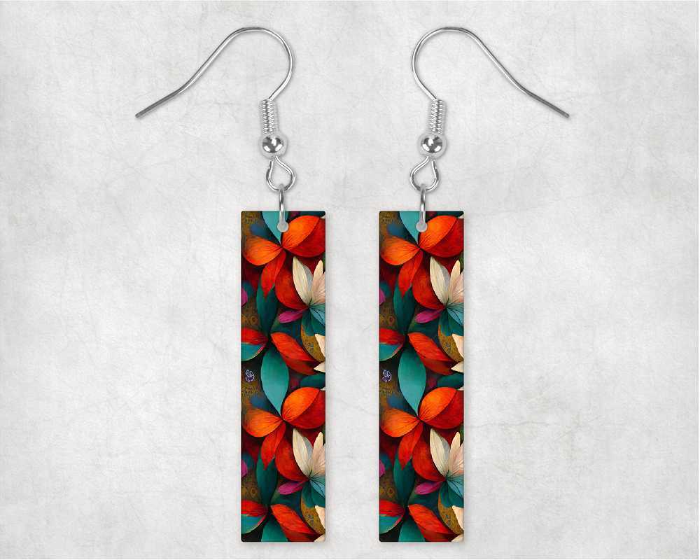 Funky Leaves Bar Earrings