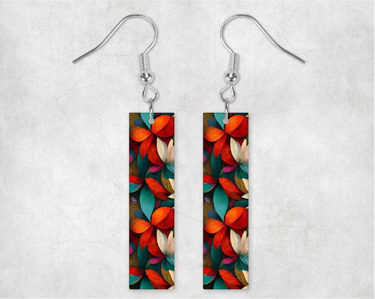 Funky Leaves Bar Earrings
