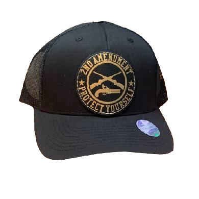 2nd Amendment Leather Patch 6 Panel Mesh Cap