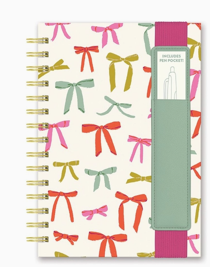 Put A Bow On It Oliver Notebook with Pen Pocket