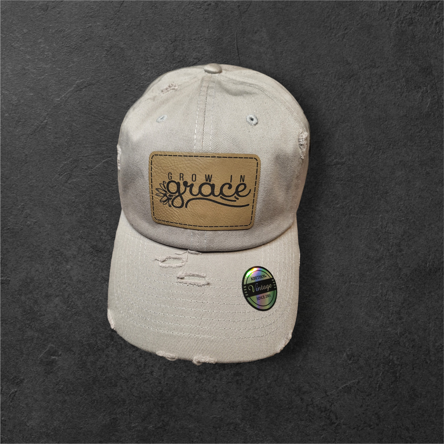 Amazing Grace Leather Patch  Ball Cap