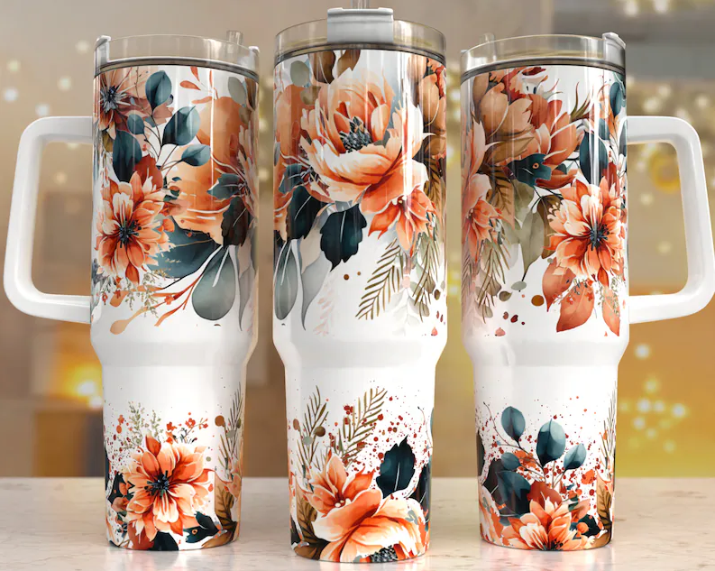 Boho Floral 40oz Tumbler