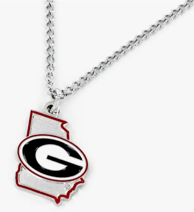 NCAA Georgia Bulldog State Design Necklace