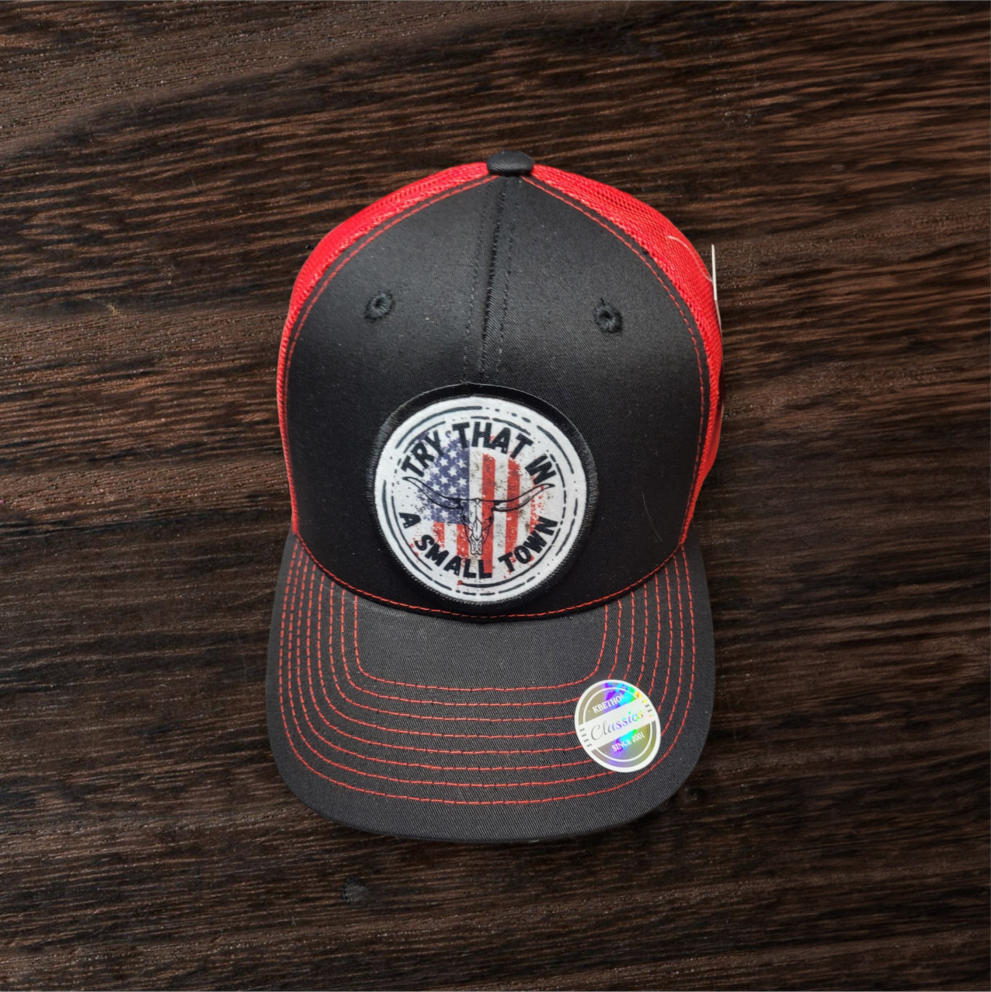 Try That In A Small Town Vintage Baseball Cap