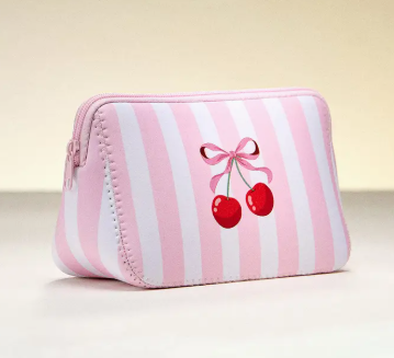 Cherry Printed Cosmetic Pouch Bag