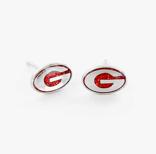 NCAA Georgia Bulldogs Glitter Post Earrings