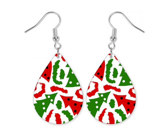 Abstract Fun and Funky Christmas Earrings