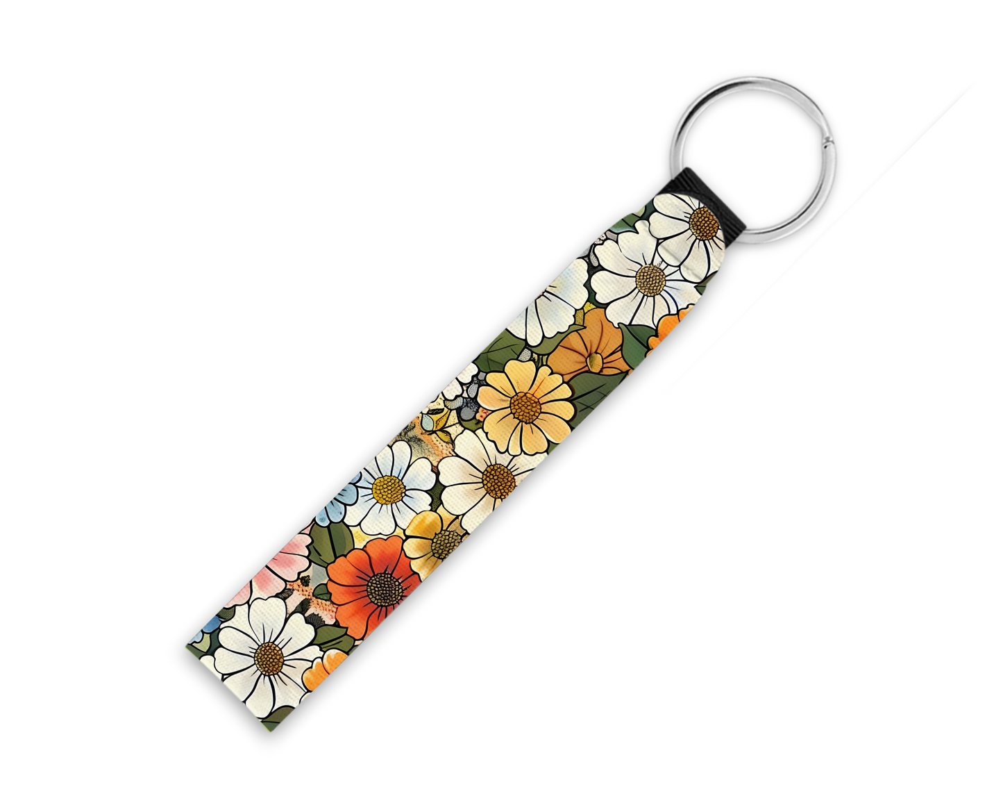 Moody Floral Neoprene Key Fob