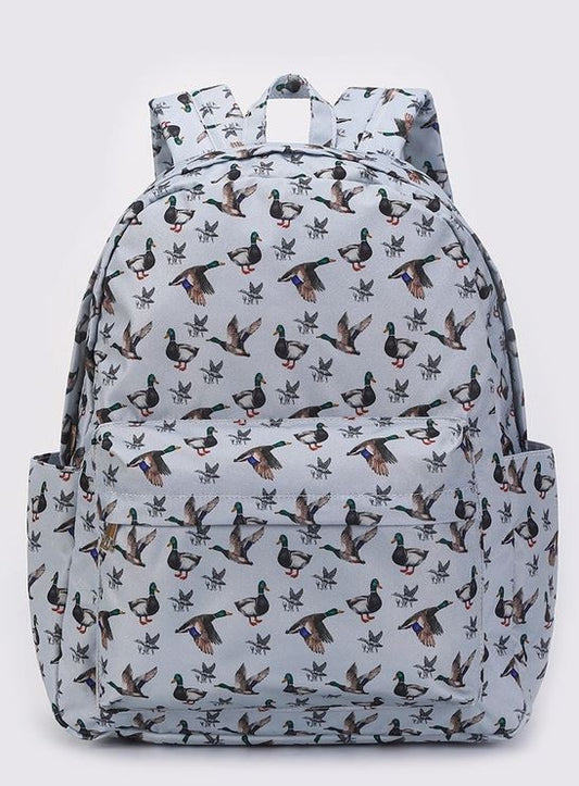 Boys Duck Printed Canvas Backpack
