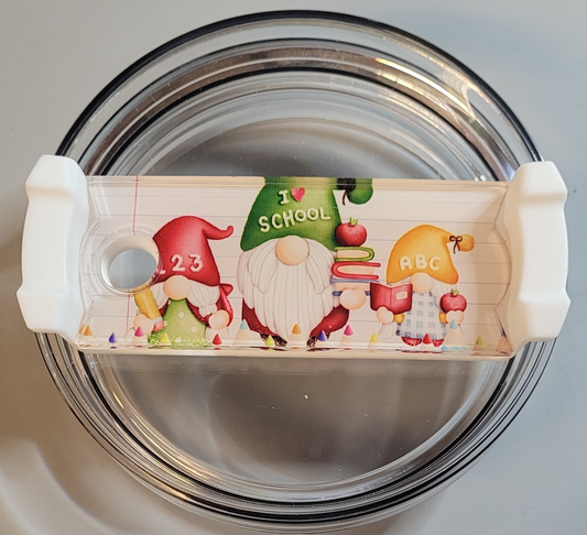 Acrylic School Gnomes Tumbler Topper