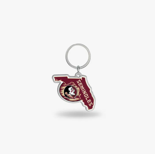 NCAA Florida State Seminoles State Shape Keychain
