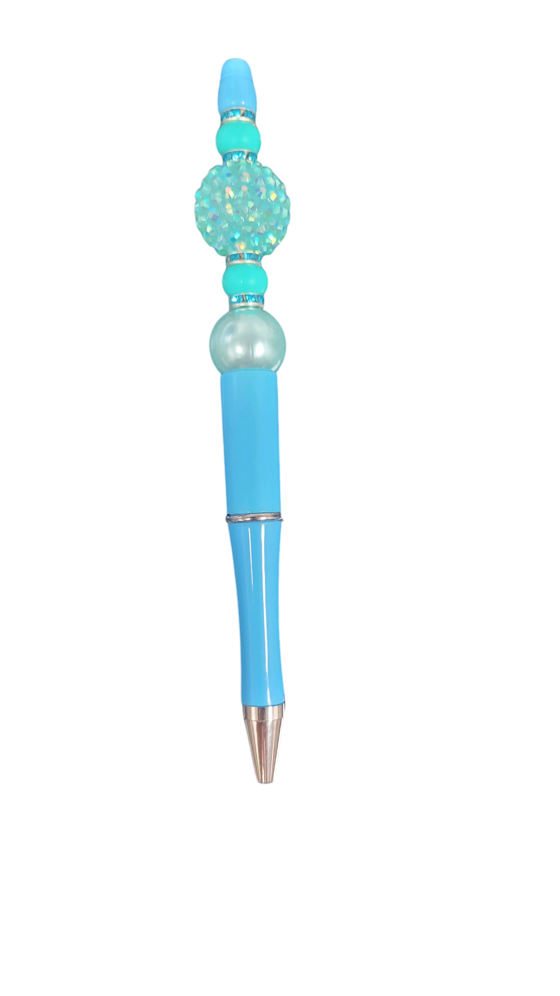 Blue Ice Twist Beaded Pens