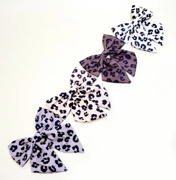 Leopard Print Hair Bow