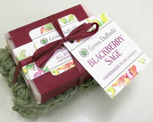 Blackberry Sage Soap & Washcloth Set