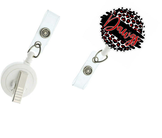 Sports Leopard Acrylic Badge Reel