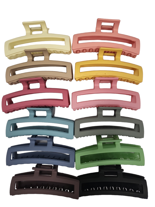 Large Cut Out Rectangle Hair Jaw Clip