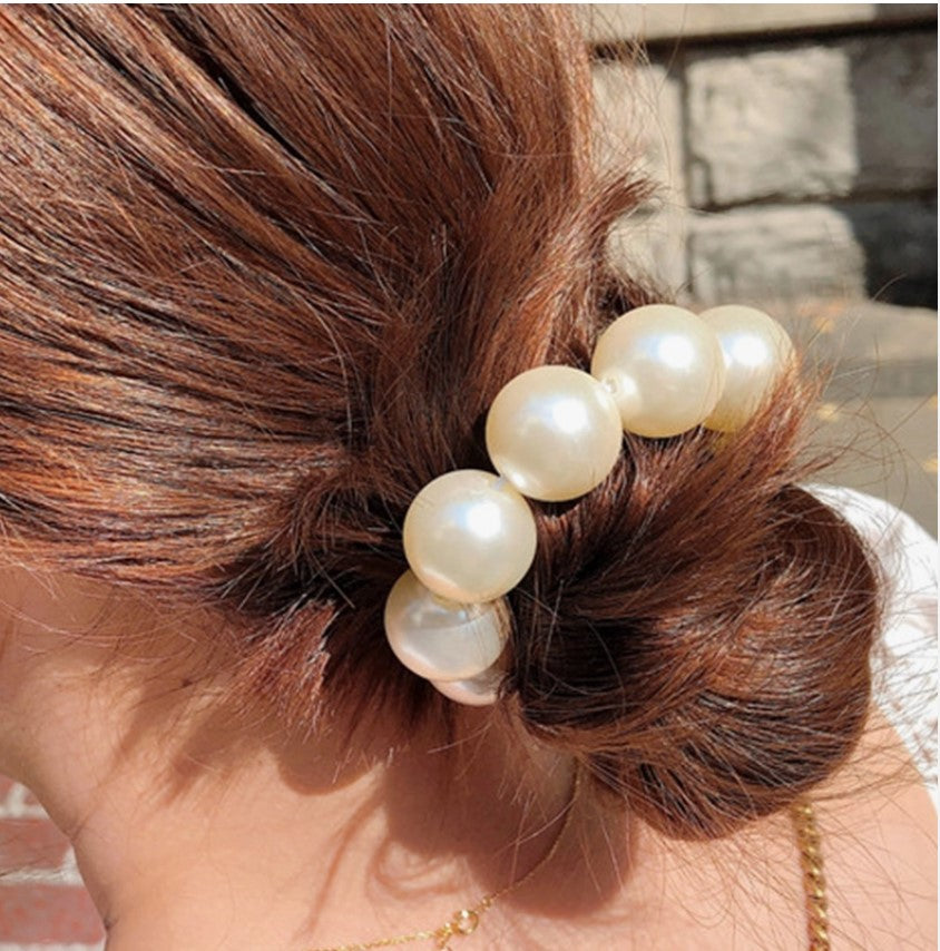 Elastic Hair Scrunchies Pearl Hair BANDS