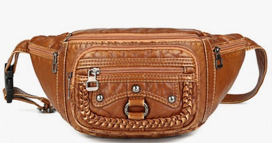 Washed Vegan Leather Sling Bag