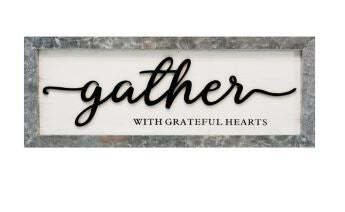 Gather Metal Sign