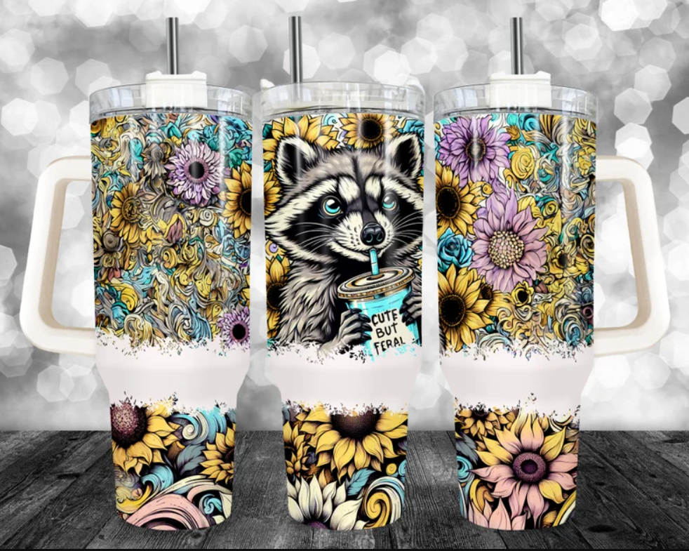 40 oz Cute But Feral Tumbler
