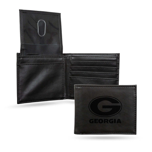 Georgia Bulldogs LEBIL Laser Engraved Black Billfold