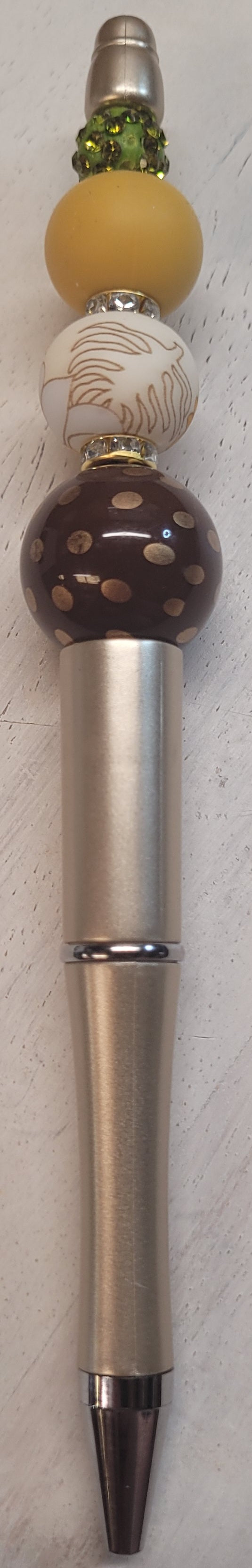 Lime Blossom Brilliance Beaded Pen